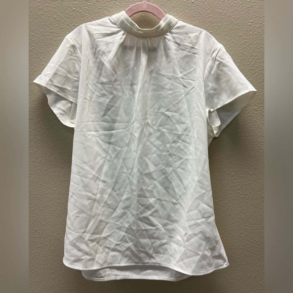 Allegra K - New without Tags Small Classic White Blouse - Picture 1 of 7